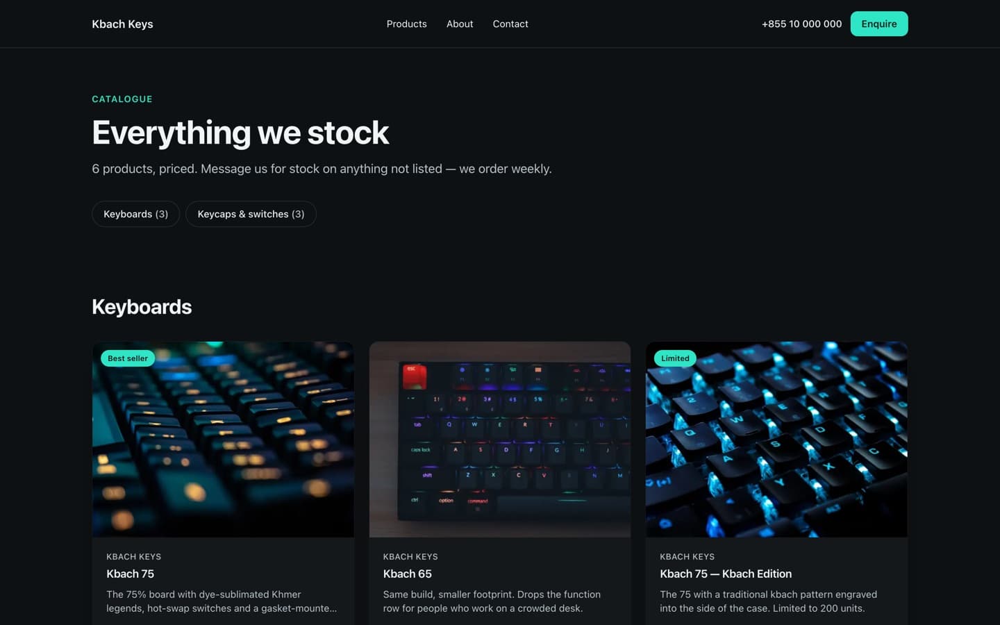 Kbach Keys — keyboard shop - Screenshot 1