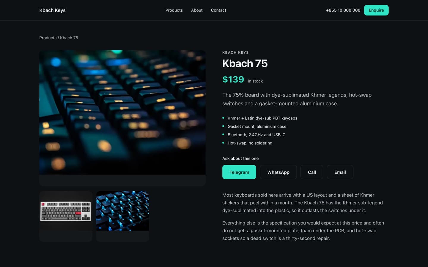 Kbach Keys — keyboard shop - Screenshot 2