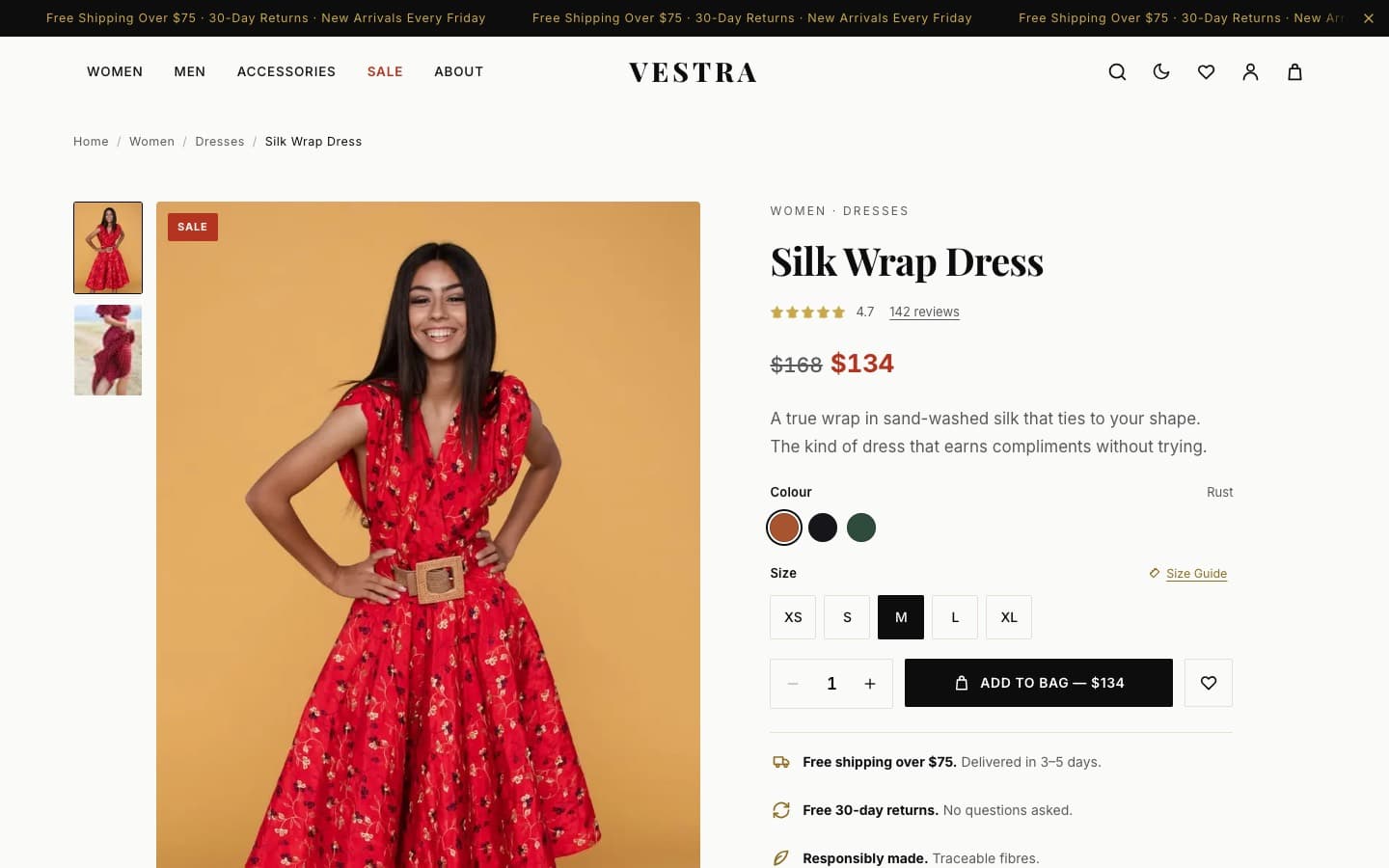 VESTRA — fashion storefront - Screenshot 2