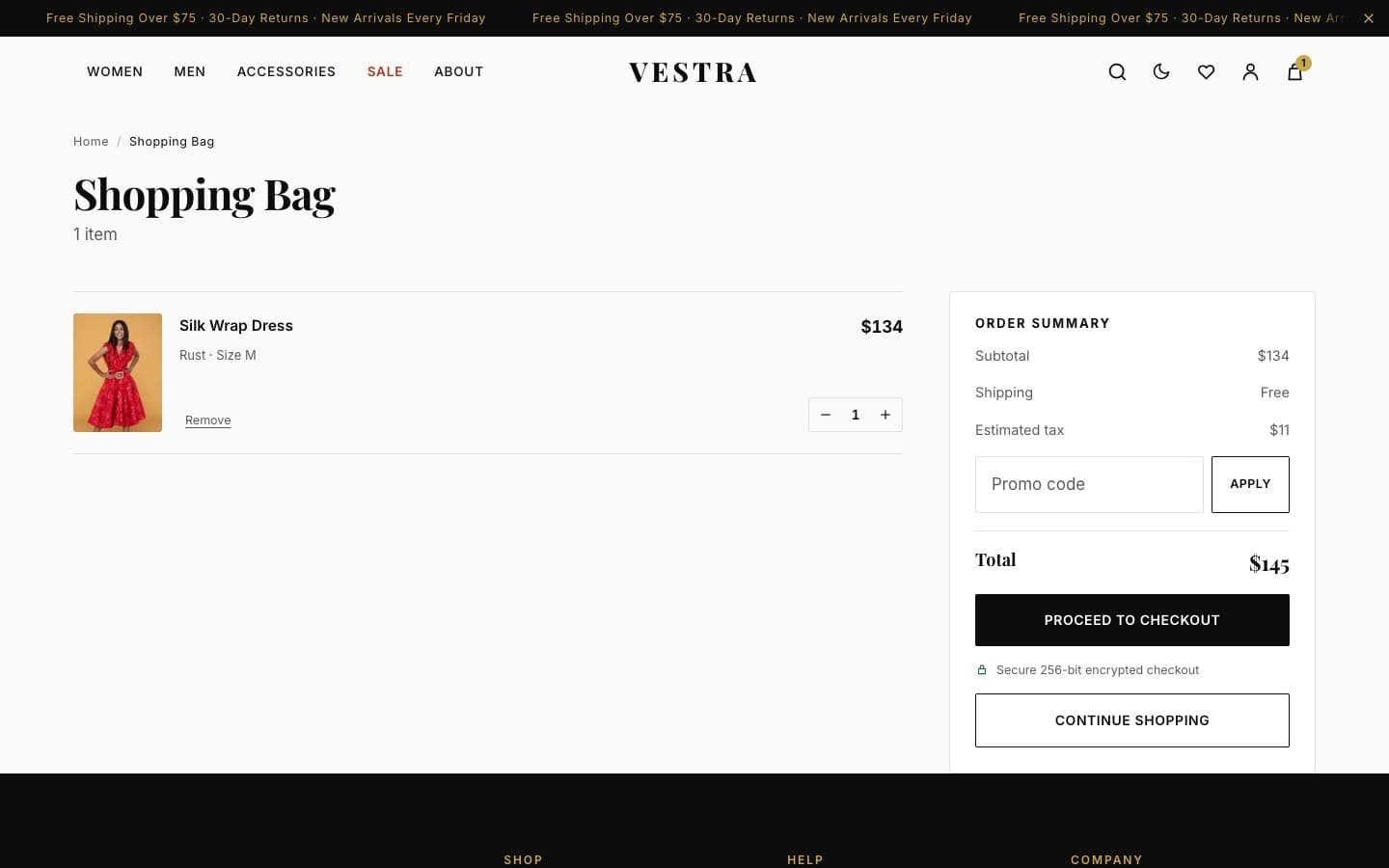 VESTRA — fashion storefront - Screenshot 3