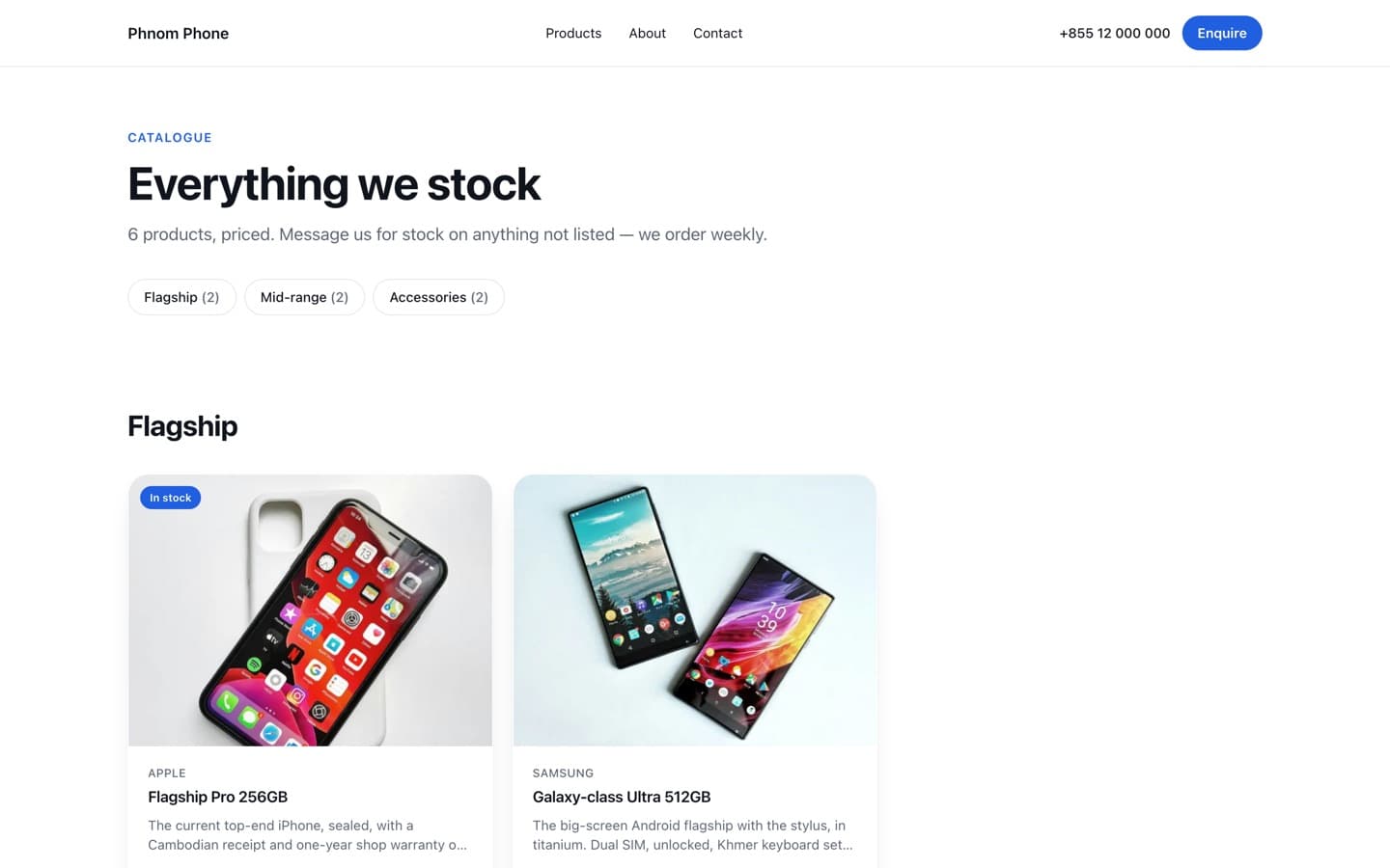 Phnom Phone — phone retailer - Screenshot 1