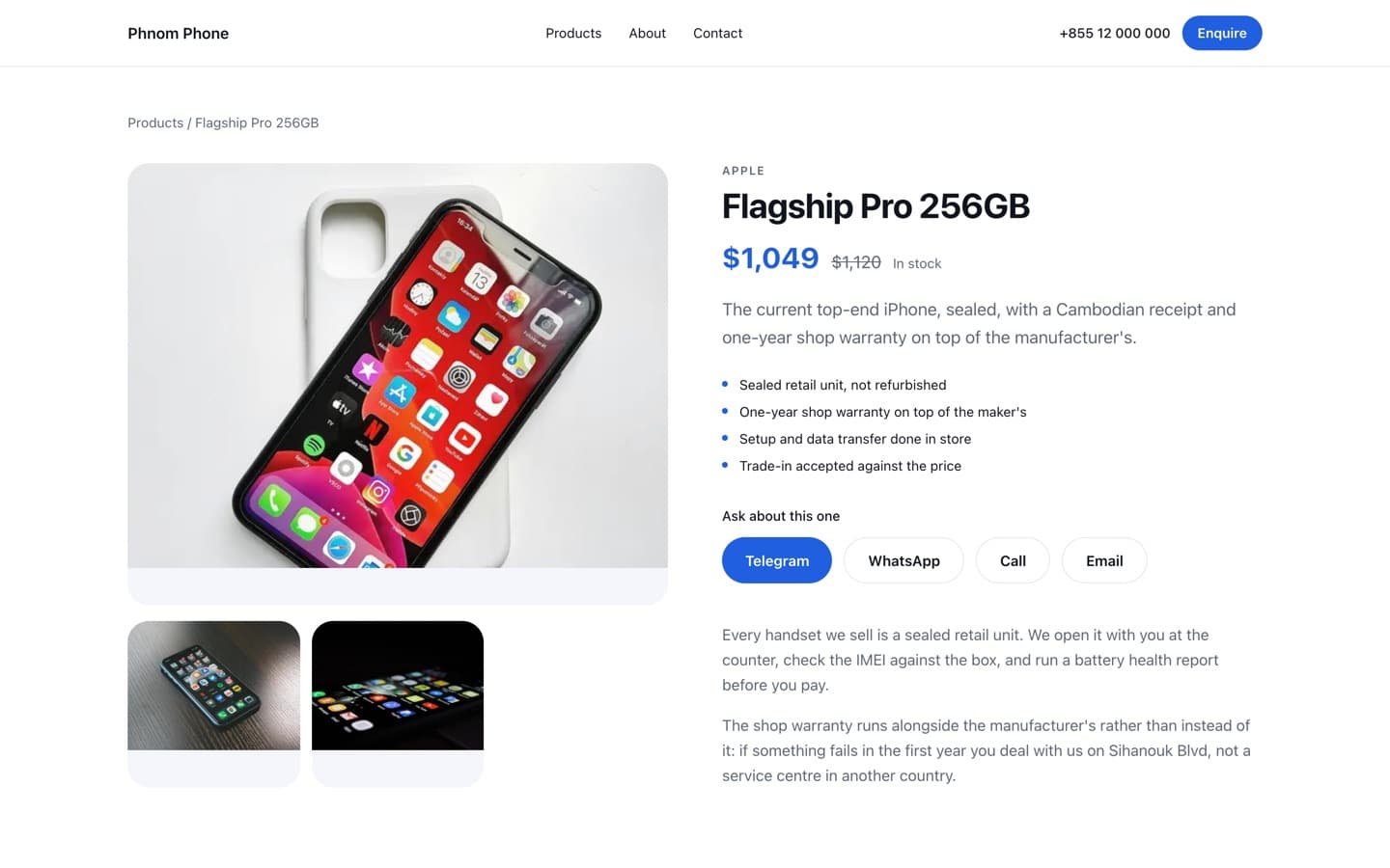 Phnom Phone — phone retailer - Screenshot 2