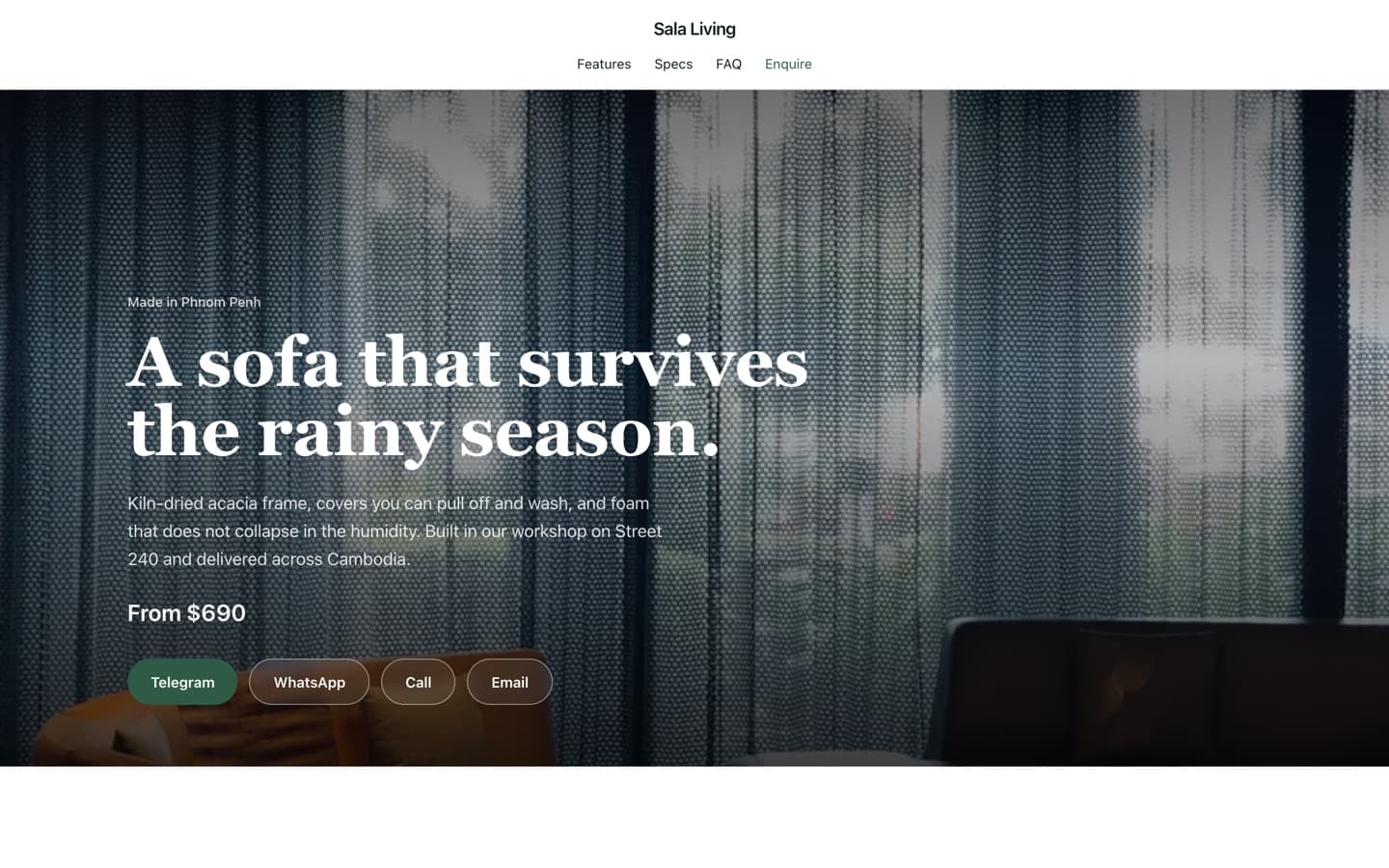Sala Living — furniture showcase