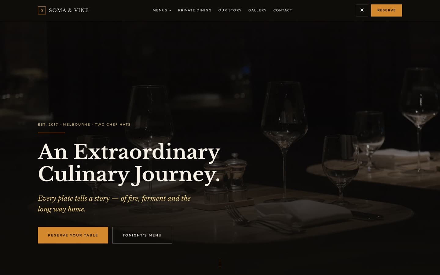 Sōma & Vine — fine dining